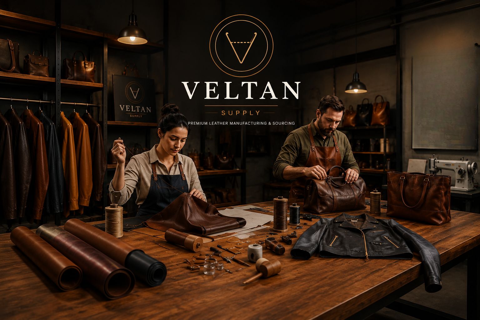 Premium leather manufacturing and sourcing workshop